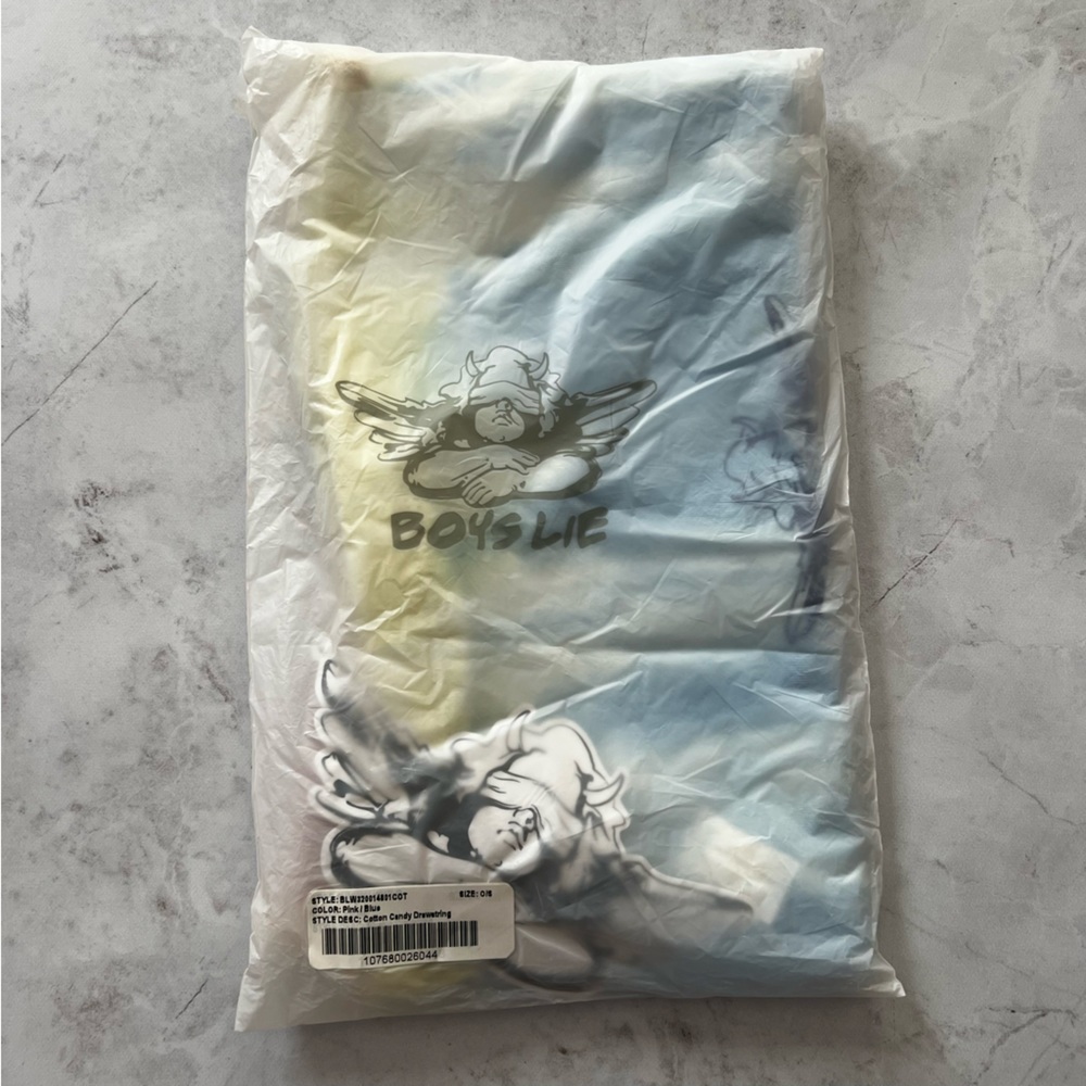 NWT Boys Lie Pink Blue Cotton Candy Unreleased Drawstring Bag